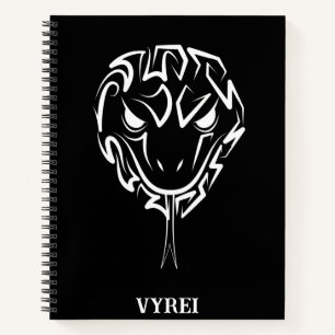 Carnet Serpent tribal noir et blanc