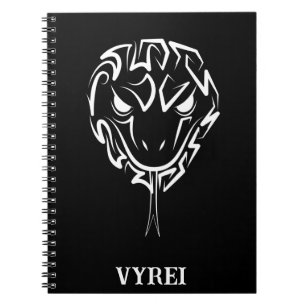 Carnet Serpent tribal noir et blanc