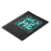 Carnet Serpent Wild Me Impression Brown et Turquoise (Côté gauche)