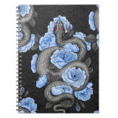 Carnet Serpents et roses bleus (Devant)