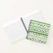 Carnet Serpents verts et motif rayé (Intérieur)