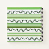 Carnet Serpents verts et motif rayé (Dos)