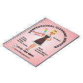 Carnet Service De Nettoyage De Maison Maid Janitorial Lad (Côté gauche)