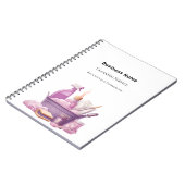 Carnet Service de nettoyage des entreprises rose (Côté gauche)