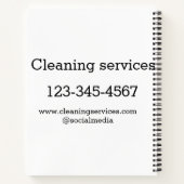 Carnet Services de nettoyage ajouter l'adresse e-mail du (Dos)