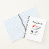 Carnet services de traiteur ajouter nom code QR site web  (Intérieur)