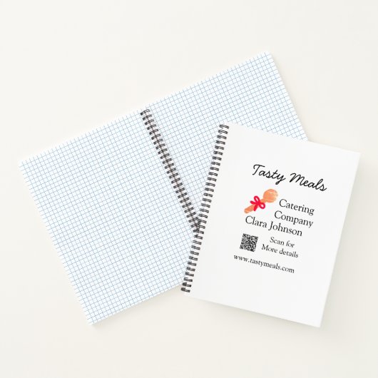 Carnet services de traiteur ajouter nom code QR site web  (Intérieur)