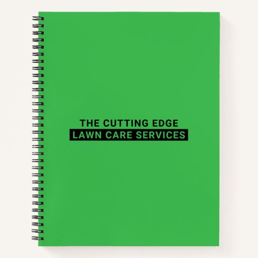 Carnet Services d'entretien de pelouse Typographie audaci (Devant)