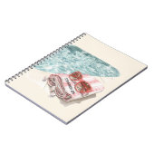 Carnet Serviette de piscine rouge fraise (Côté gauche)