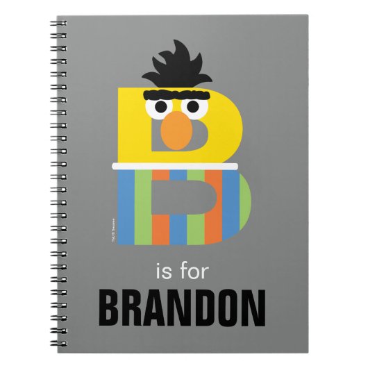 Carnet Sesame Street | B is for Bert (Devant)