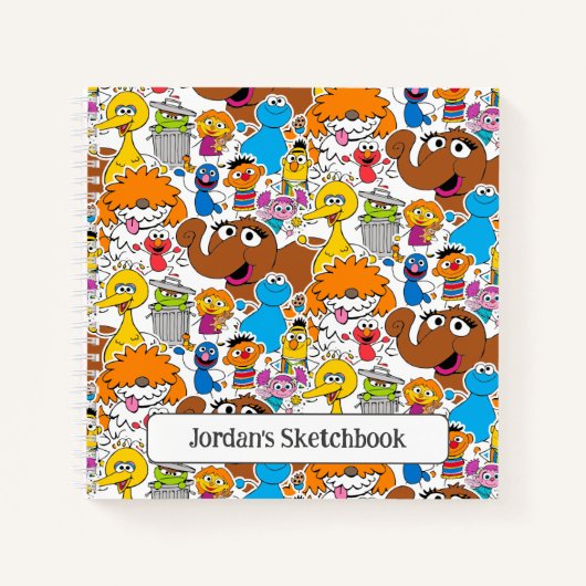 Carnet Sesame Street Pals Dessin Motif Doodley (Devant)