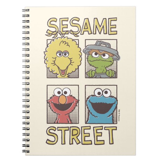 Carnet Sesame StreetVintage Caractère Comique (Devant)