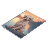 Carnet Setter anglais au bord d'un lac (Côté gauche)