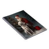 Carnet Setter anglais avec Noël Festif du Père Noël (Côté Droit)