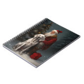 Carnet Setter anglais avec Noël Festif du Père Noël (Côté gauche)