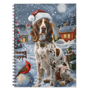 Carnet Setter Anglais Merveilleux Noël Hiver Joie