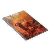 Carnet Setter rouge irlandais à l'automne Feuilles automn (Côté Droit)