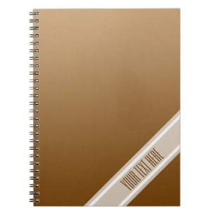 Carnet SEULEMENT dégradés de COULEUR - marron + votre tex