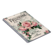 Carnet shabby chic, découpage, victorien, français chic,  (Côté Droit)