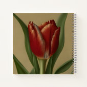 Carnet Shabby Chic Jolie Tulipe Rouge (Dos)