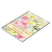 Carnet Shabby Chic Pretty Pink Watercolor Roses (Côté gauche)