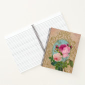 Carnet Shabby Chic Rose style victorien spirale Notebook (Intérieur)