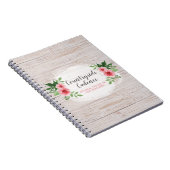 Carnet Shabby Chic Roses rose sur rustique Pays Barre Boi (Côté Droit)