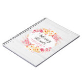 Carnet Shabby Chic Roses & Rustique Bois Blush Rose Flora (Côté gauche)