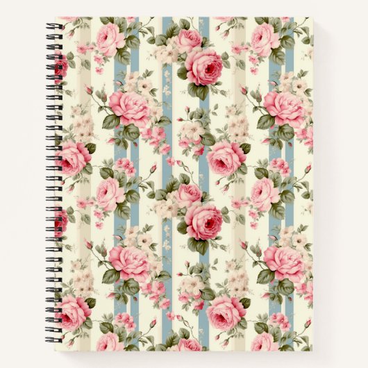 Carnet Shabby Chic Roses Vintages (Devant)
