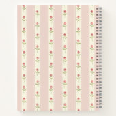 Carnet Shabby chic vibe rose floral personnalisé (Dos)