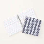 Carnet Shades of blue grey diamond pattern (Intérieur)