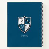 Carnet Shady University Alum grad personnalisé bleu océan (Dos)