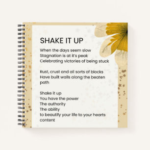 Carnet Shake It Up - Upliffing Motivational Poem Poetry