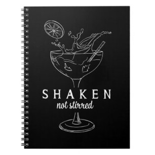 Carnet Shaken Martinis Boire Alcool Drôle Bartender