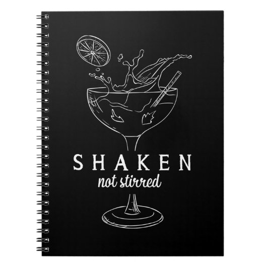 Carnet Shaken Martinis Boire Alcool Drôle Bartender (Devant)