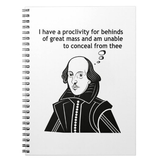 Carnet Shakespeare Funny Quote (Devant)
