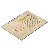 Carnet Shakespeare Sonnet 15 (XV) sur Parchemin (Côté gauche)