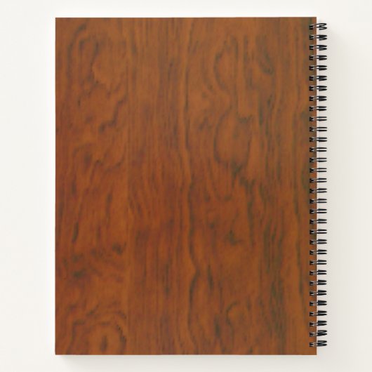 Carnet Shalom en bois sculpté (Dos)