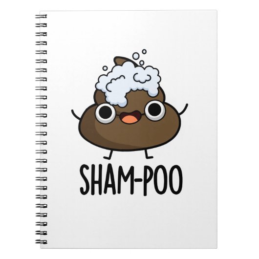 Carnet Sham-poo Caca Drôle Avec Pun Bulles De Shampooing (Devant)
