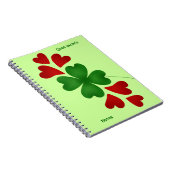 Carnet Shamrock aux coeurs (Côté Droit)