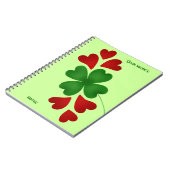 Carnet Shamrock aux coeurs (Côté gauche)