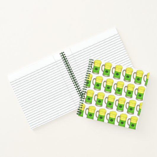 Carnet Shamrock de la Saint Patrick Clover Lucky Green Be (Intérieur)