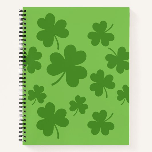 Carnet Shamrock de la Saint Patrick Motif Clover (Devant)
