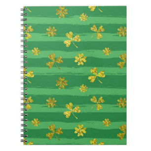 Carnet shamrock d'or st patrick