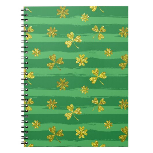 Carnet shamrock d'or st patrick (Devant)
