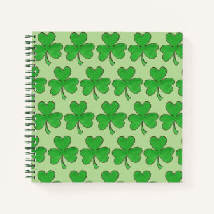 Carnet Shamrock vert Clover St. Paddy's Day Personnalisé