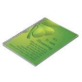Carnet Shamrock vert d'Irlande Blessings (Côté gauche)