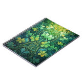 CARNET SHAMROCKS DE CLOVER CELTIQUE IRLANDAIS VERT (Côté gauche)