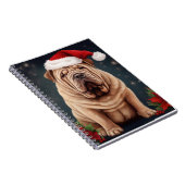 Carnet Shar Pei Chien dans Noël de neige (Côté Droit)