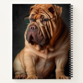 Carnet Shar Pei Chien intelligent avec conception de livr (Dos)